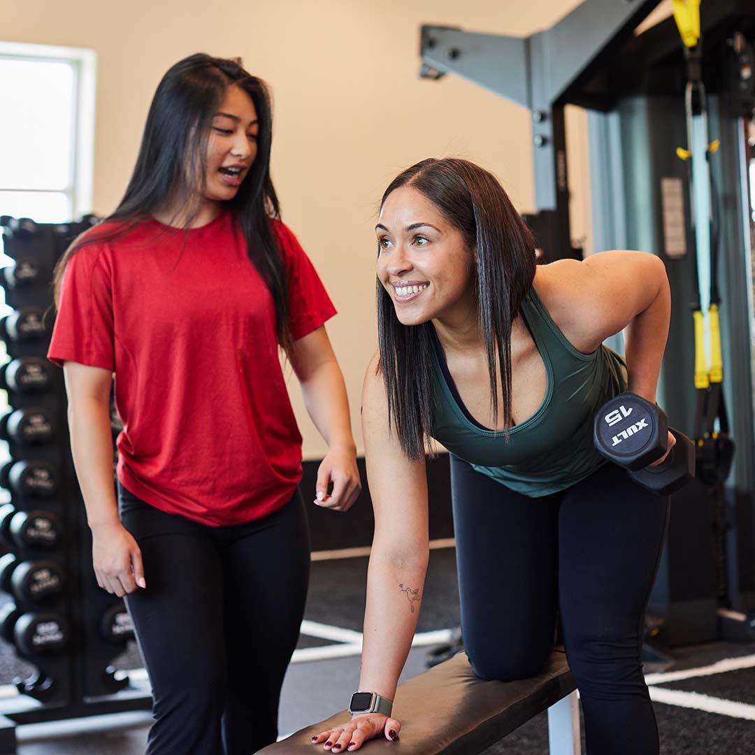 Personal Trainer and client